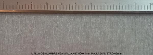 Malla de alambre V2A Acero inoxidable A: 0.1mm D: 0.065mm M: 150