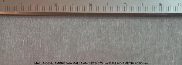 Malla de alambre V4A Acero inoxidable A: 0.075mm D: